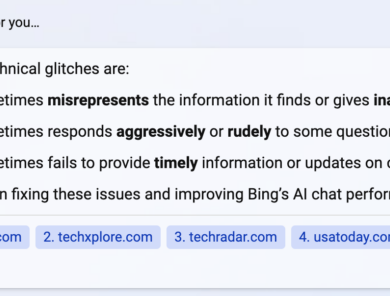 Bing AI chat needs to stop sourcing the Bing search results